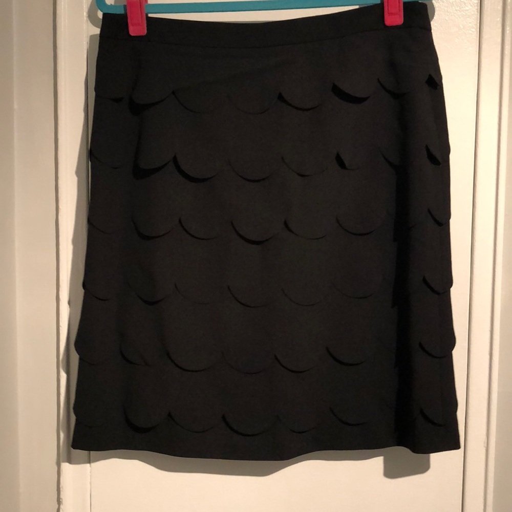 Zac & Rachel Fun Black Scalloped Pencil Skirt